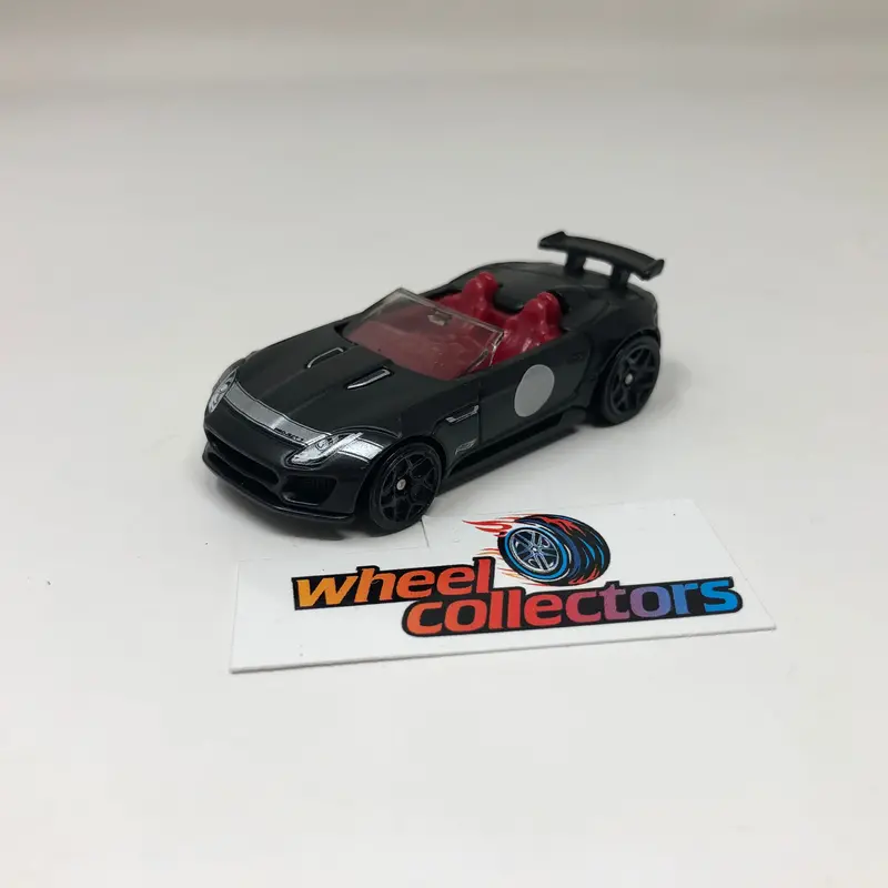 '15 Jaguar F-Type Project 7 * Black * Hot Wheels Exotics European Series Loose 1:64 Scale 1