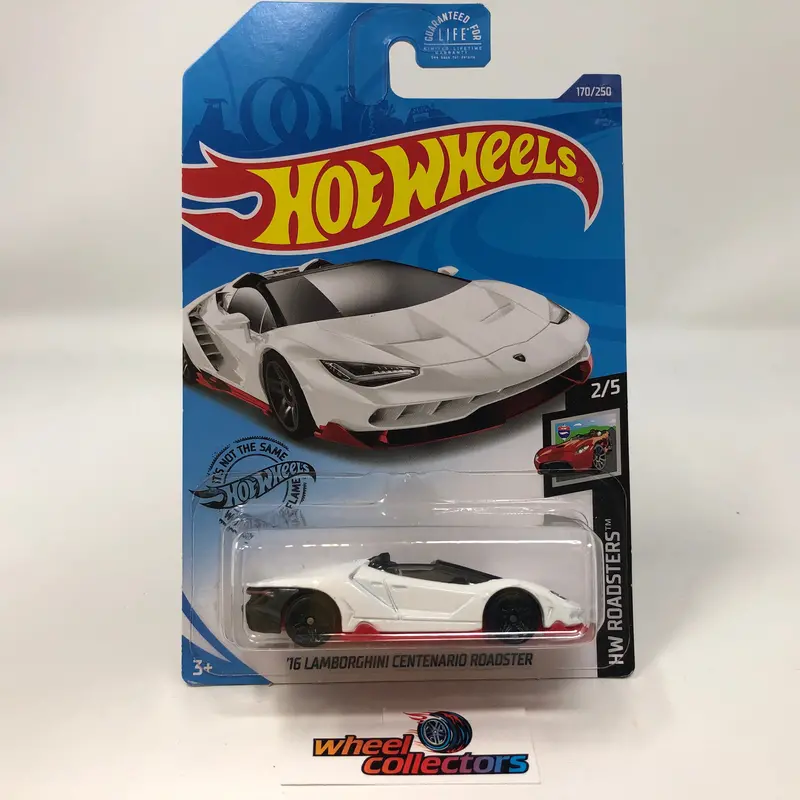 '16 Lamborghini Centenario Roadster #170 * White * 2020 Hot Wheels 1