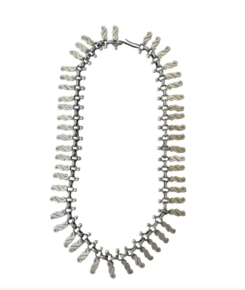 16" Vintage 1980S Dulce Sterling Silver Spray Link Necklace 1