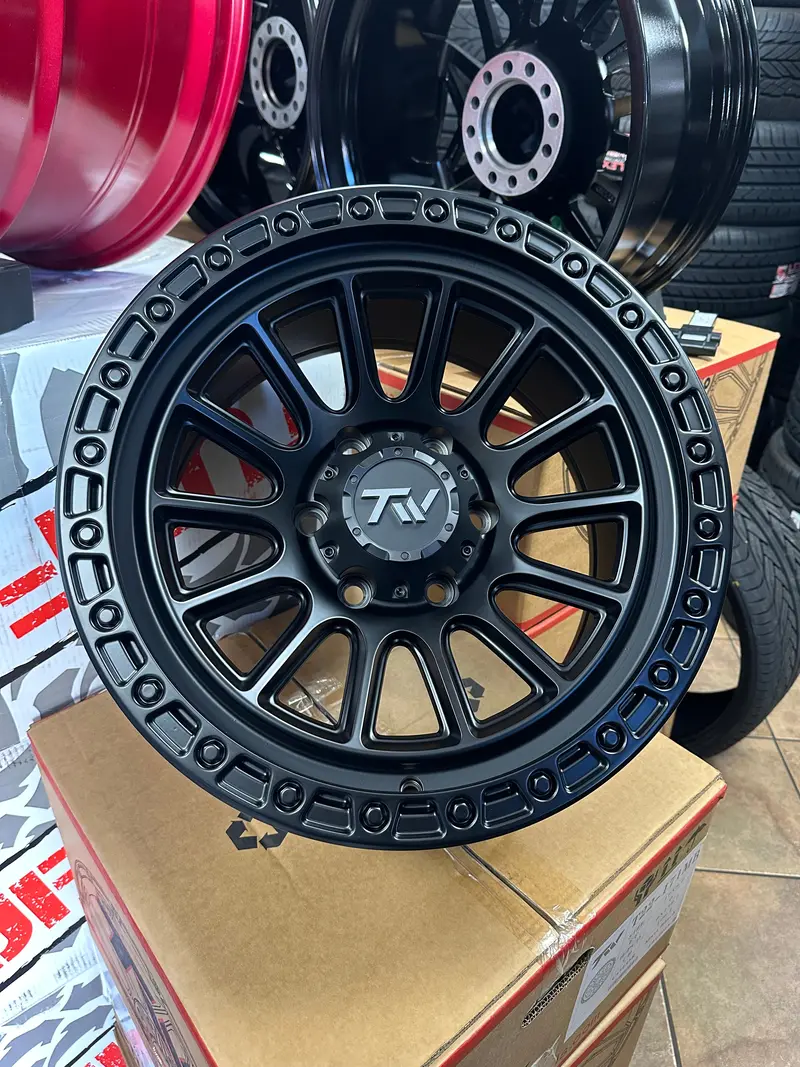 17" Tw Wheels Rims T22 Off Road Matte Black 6 Lug Trucks Set Of 4 1