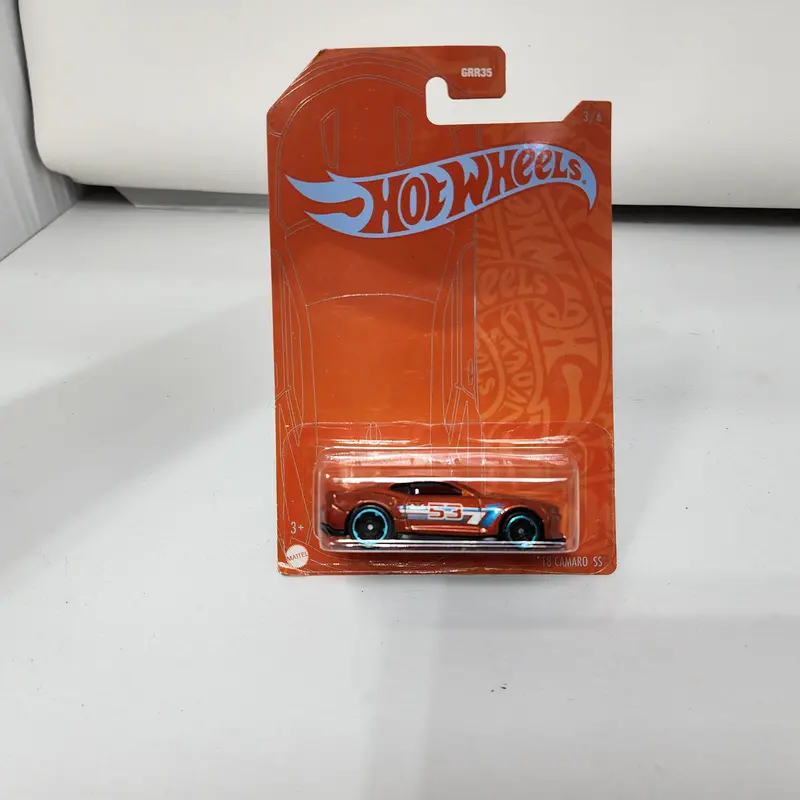 '18 Camaro Ss * Hot Wheels Orange & Blue 53Rd Anniversary 1