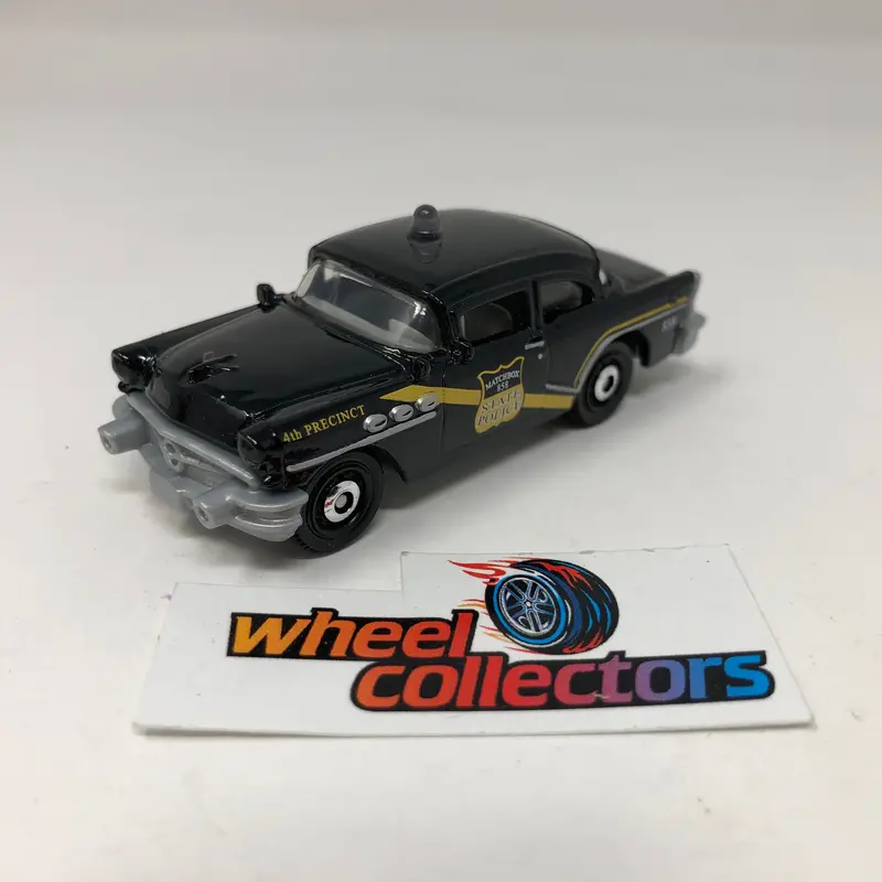 1956 Buick Century Police * Black * Matchbox Loose 1:64 Scale 1