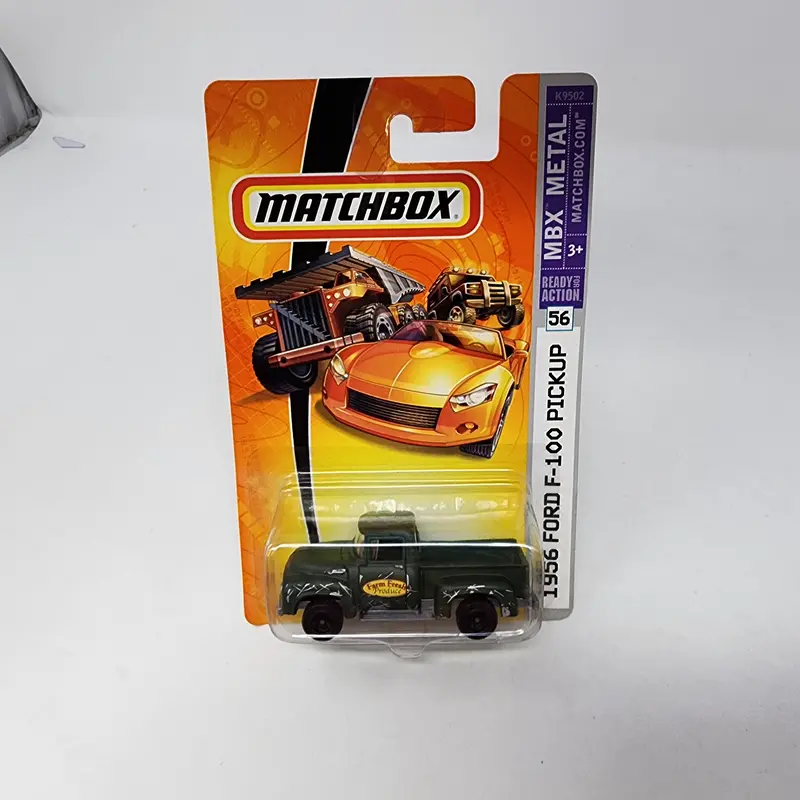 1956 Ford F-100 Pickup #56 * Dark Green * Matchbox Basic 1