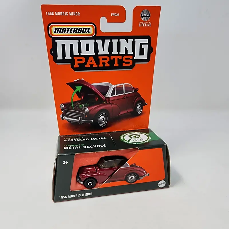 1956 Morris Minor * Burgundy * 2024 Matchbox Moving Parts Case Q 1