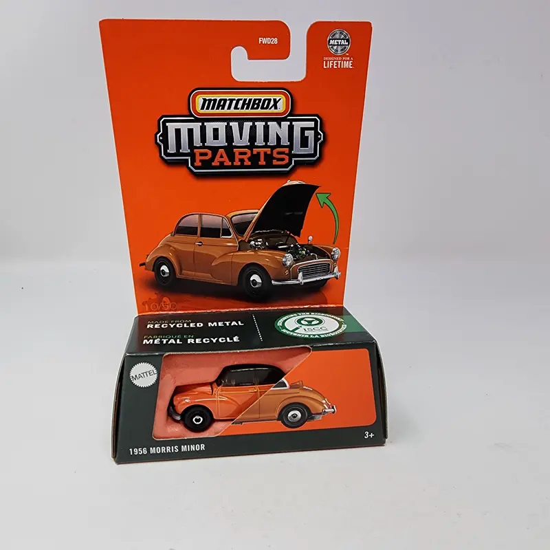 1956 Morris Minor * Orange * 2025 Matchbox Moving Parts Case D 1