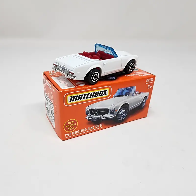 1963 Mercedes-Benz 230 Sl #86 * White * 2024 Matchbox Power Grabs Case J 2