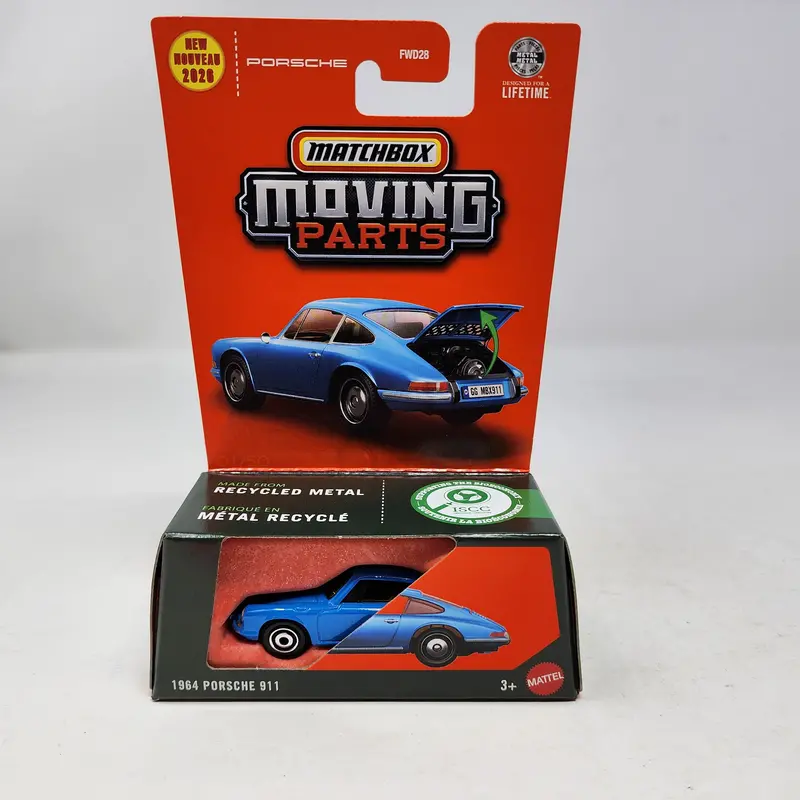 1964 Porsche 911 * Blue * 2026 Matchbox Moving Parts Case J 1