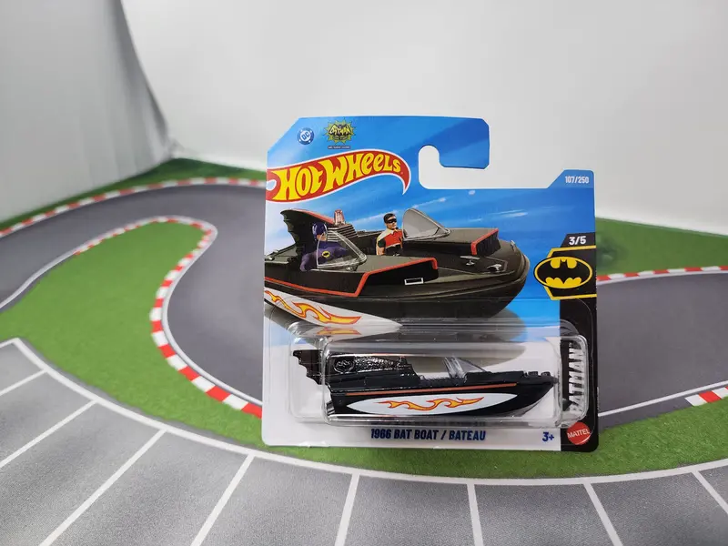 1966 Bat Boat #107 * Batman * Short Card 2026 Hot Wheels Case F 1