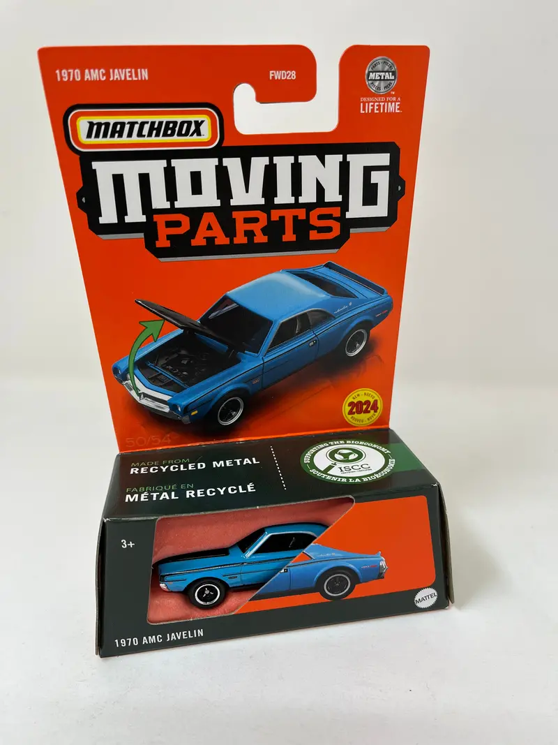 1970 Amc Javelin * Blue * 2024 Matchbox Moving Parts Case L 1