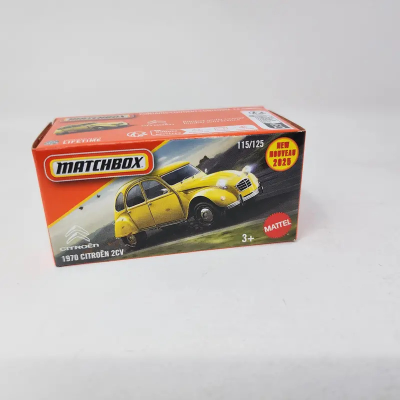 1970 Citroen 2Cv #115 * Yellow * 2025 Matchbox Power Grabs Case E 1