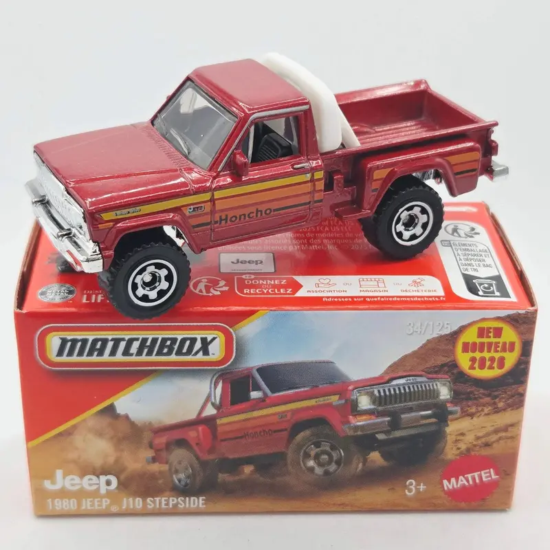 1980 Jeep J10 Stepside #34 * 2026 Matchbox Power Grabs Case G 1