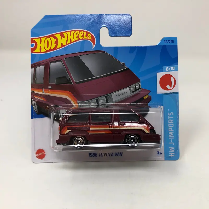 1986 Toyota Van #95 * Burgundy * 2024 Hot Wheels Basic Short Card Case A 1
