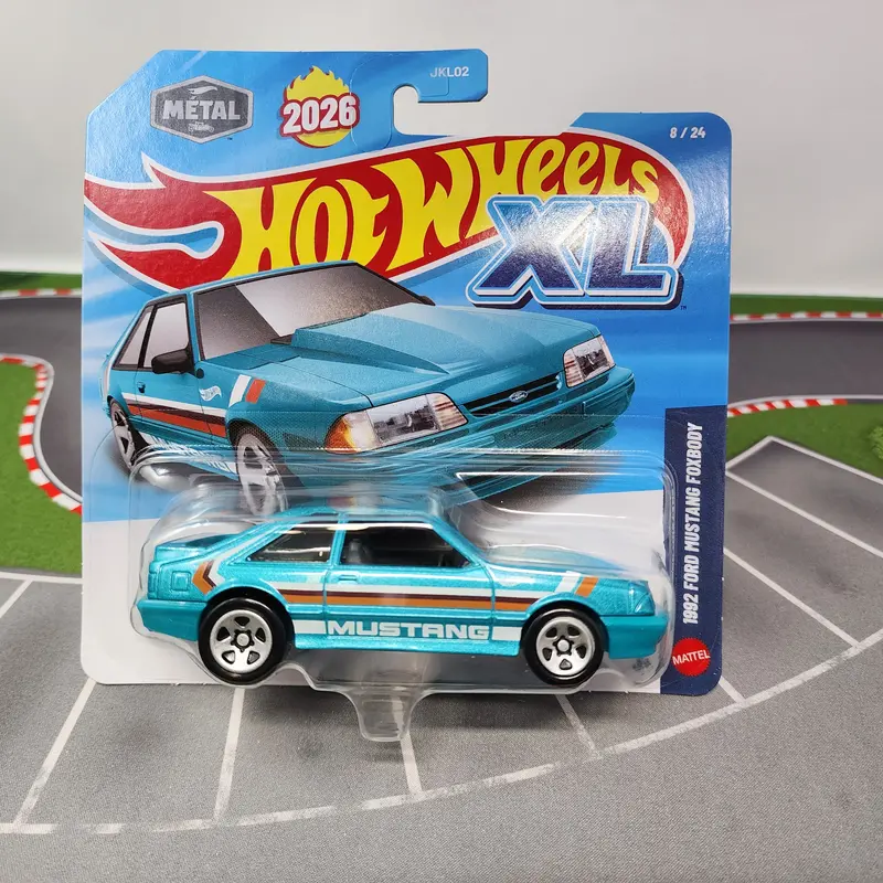 1992 Ford Mustang Foxbody #8 * 2026 Hot Wheels Xl 1:43 Scale * New Case B 1