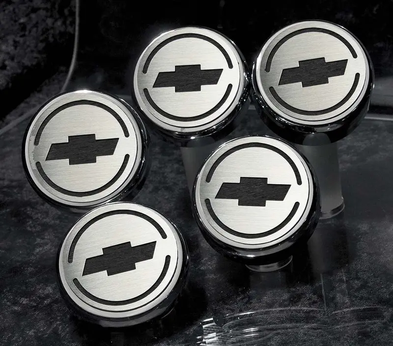 1997-2013 C5/C6 Corvette - Chevrolet 'Bowtie' Fluid Cap Covers 5Pc Auto Transmission | Choose Inlay Color 1