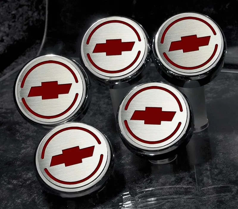 1997-2013 C5/C6 Corvette - Chevrolet 'Bowtie' Fluid Cap Covers 5Pc Auto Transmission | Choose Inlay Color 10