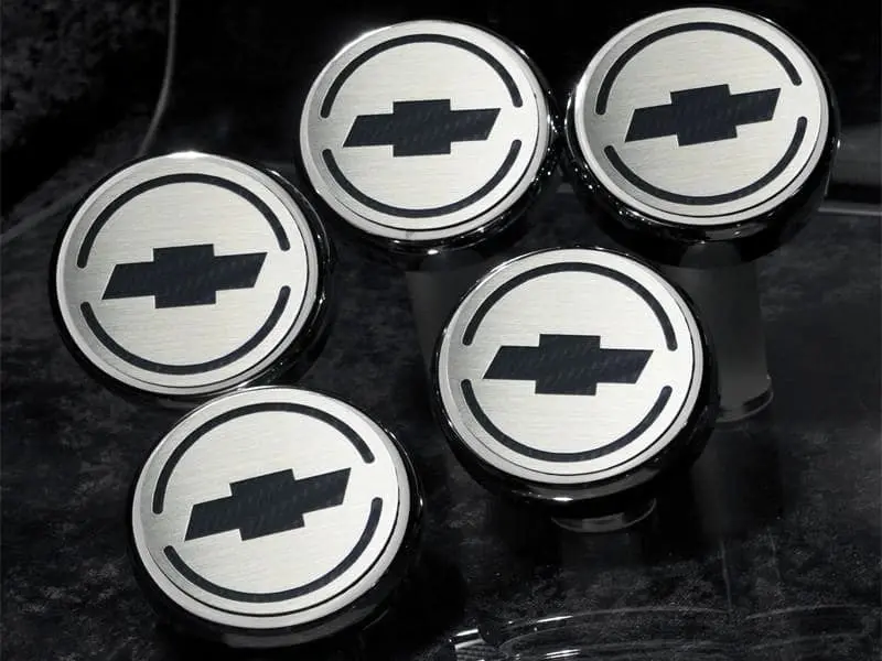 1997-2013 C5/C6 Corvette - Chevrolet 'Bowtie' Fluid Cap Covers 5Pc Auto Transmission | Choose Inlay Color 3