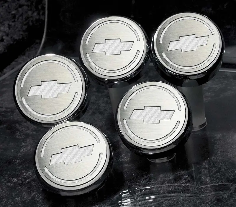 1997-2013 C5/C6 Corvette - Chevrolet 'Bowtie' Fluid Cap Covers 5Pc Auto Transmission | Choose Inlay Color 4
