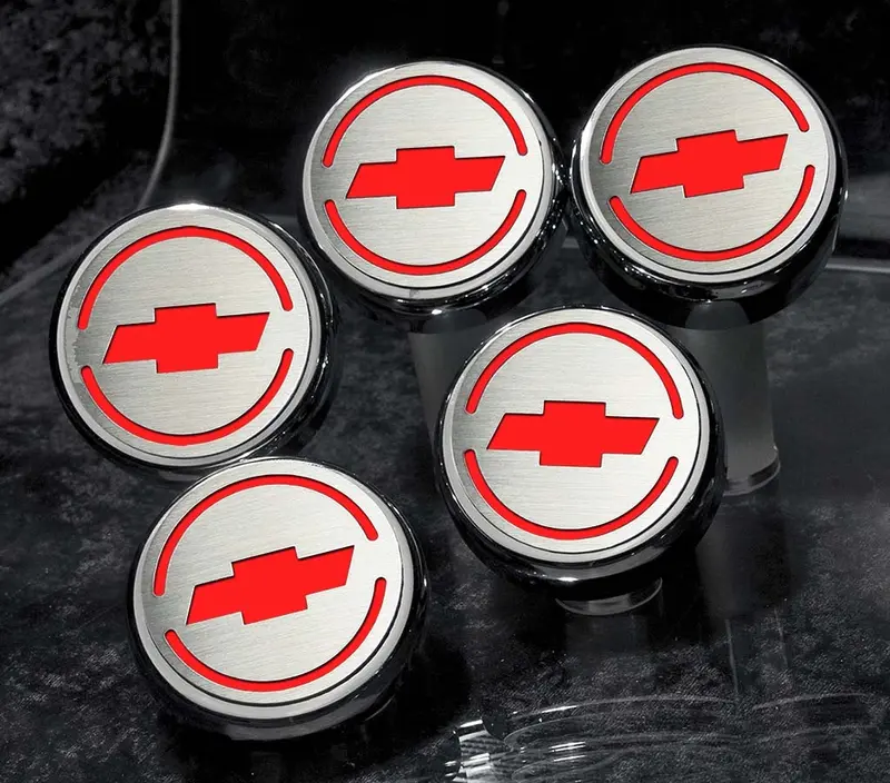 1997-2013 C5/C6 Corvette - Chevrolet 'Bowtie' Fluid Cap Covers 5Pc Auto Transmission | Choose Inlay Color 4