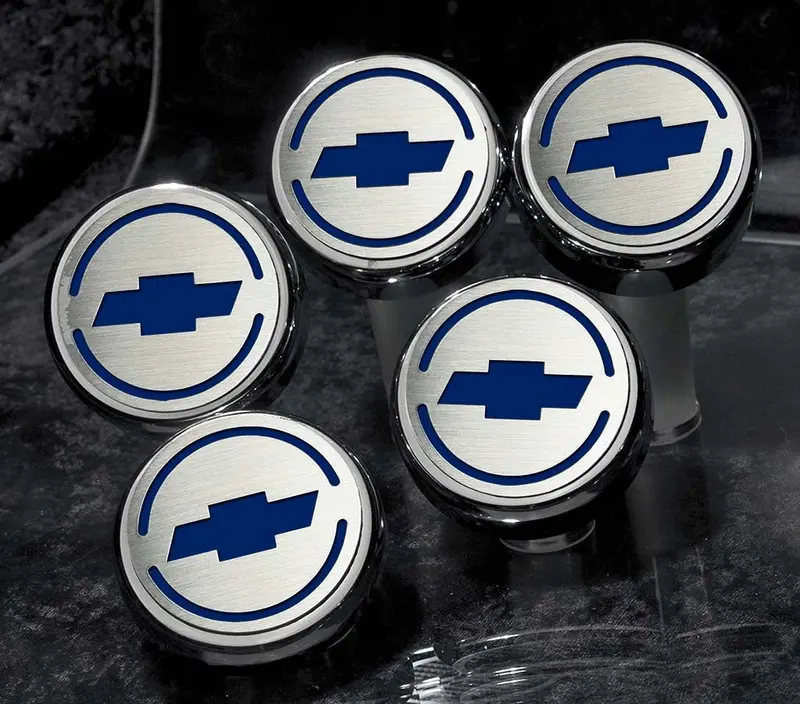 1997-2013 C5/C6 Corvette - Chevrolet 'Bowtie' Fluid Cap Covers 5Pc Auto Transmission | Choose Inlay Color 5