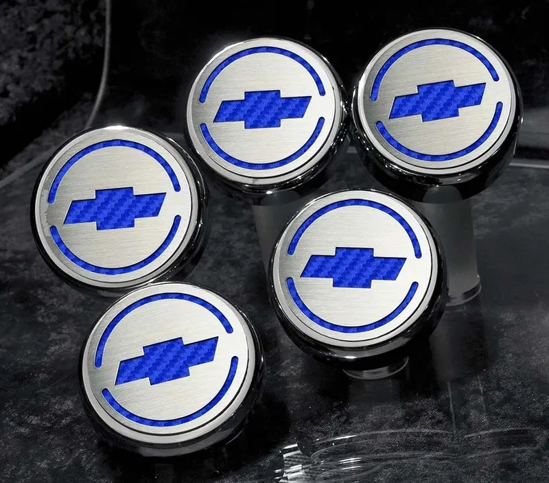 1997-2013 C5/C6 Corvette - Chevrolet 'Bowtie' Fluid Cap Covers 5Pc Auto Transmission | Choose Inlay Color 8