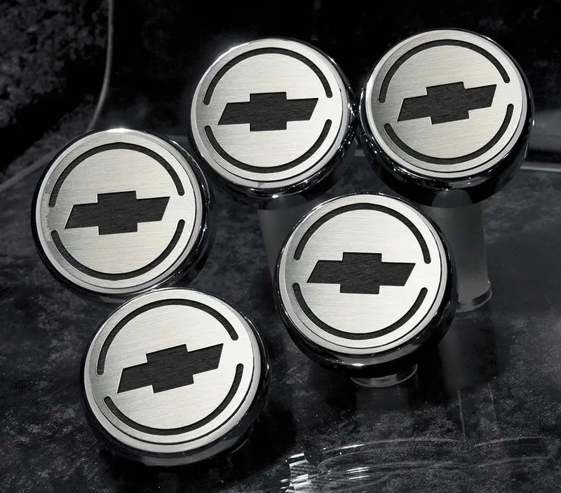 1997-2013 C5/C6 Corvette - Chevrolet 'Bowtie' Fluid Cap Covers 5Pc Auto Transmission | Choose Inlay Color 9