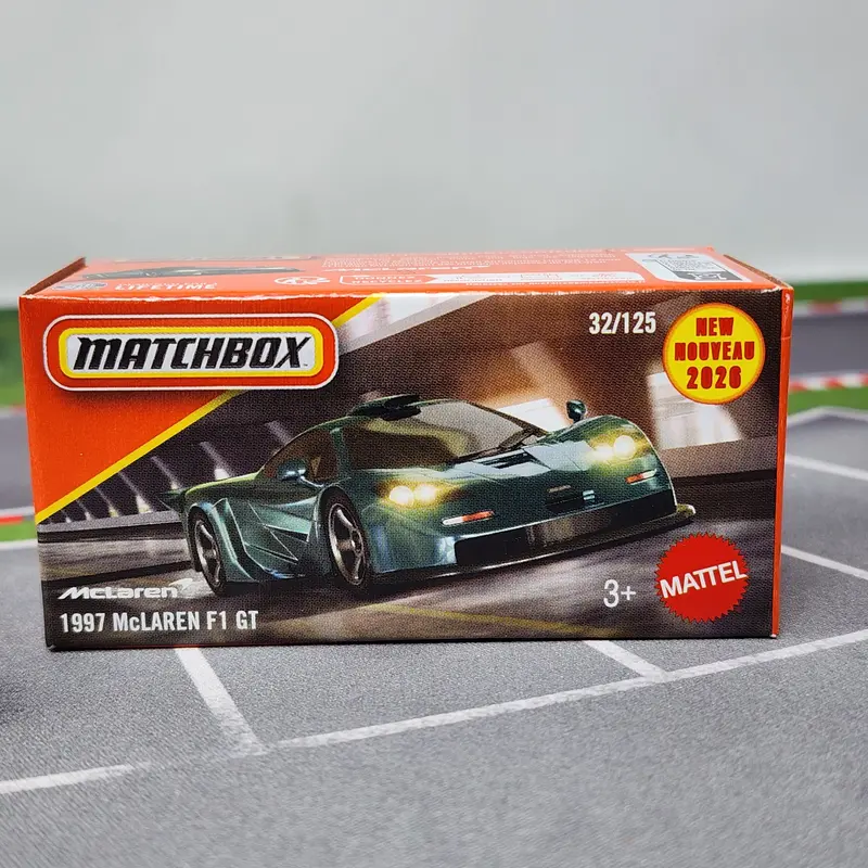 1997 Mclaren F1 Gt #32 * 2026 Matchbox Power Grabs Case F 1