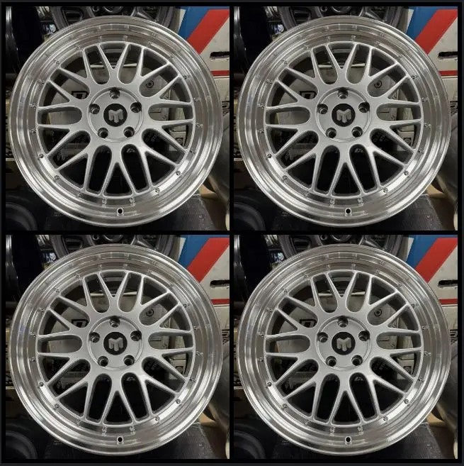 20" Wheels 20X8.5 5X120 Et20 Bbs Style Replica Ysm-944 Hyper Silver Machine Lip 1