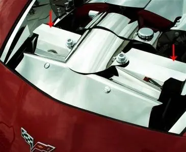 2005-2007 C6 & 2006-2013 Z06 Corvette - Radiator Cover Component | Polished Stainless Steel 1