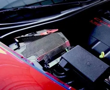 2005-2007 C6 Corvette - Battery Cover Perforated (05-07 Only) | Polished Stainless Steel 1