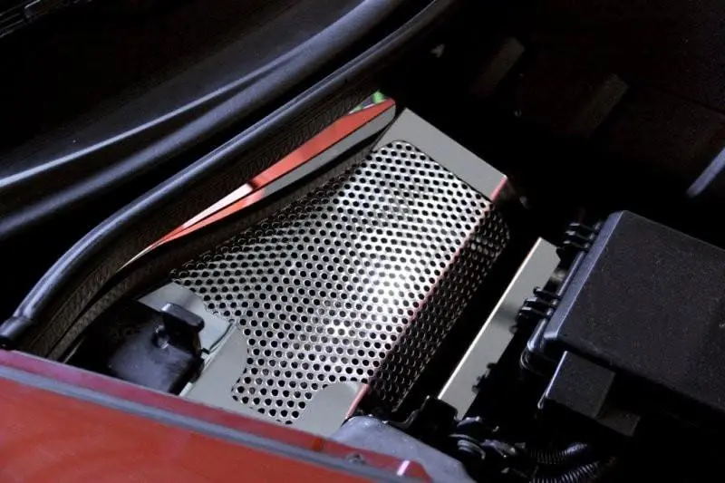 2005-2007 C6 Corvette - Battery Cover Perforated (05-07 Only) | Polished Stainless Steel 2