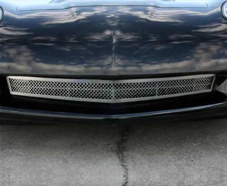 2005-2012 C6 Corvette - Front Grille | Blakk Stealth Stainless Laser Mesh 1