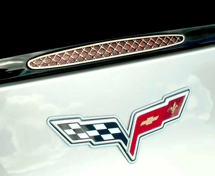 2005-2013 C6 Corvette - 5Th Brake Light Grille Laser Mesh | Polished Stainless Steel 1