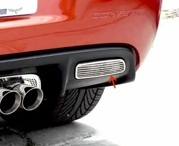 2005-2013 C6 Corvette - Billet Style Reverse Light Covers | Polished Stainless Steel 1