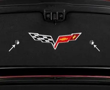 2005-2013 C6 Corvette Convertible Only - Trunk Lid Liner Fastener Cover Kit 2Pc | Chrome 1