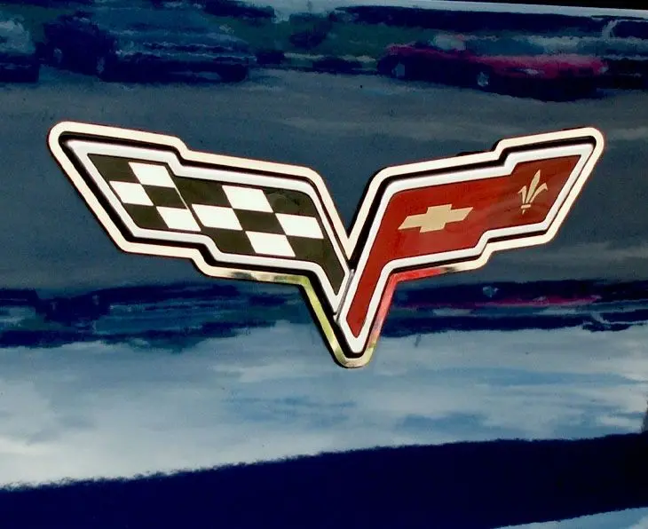 2005-2013 C6 Corvette Convertible Only - Waterfall Trim Ring For Emblem | Polished Stainless Steel 2