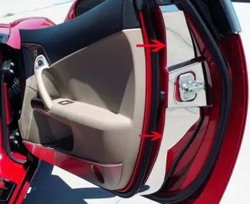 2005-2013 C6 Corvette - Door Jamb Kit For Lambo Doors 2Pc | Polished Stainless Steel 1