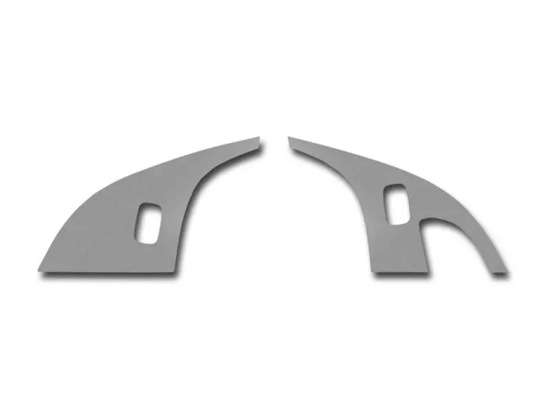 2005-2013 C6 Corvette - Door Lock Trim Plate 2Pc | Brushed Stainless Steel 2