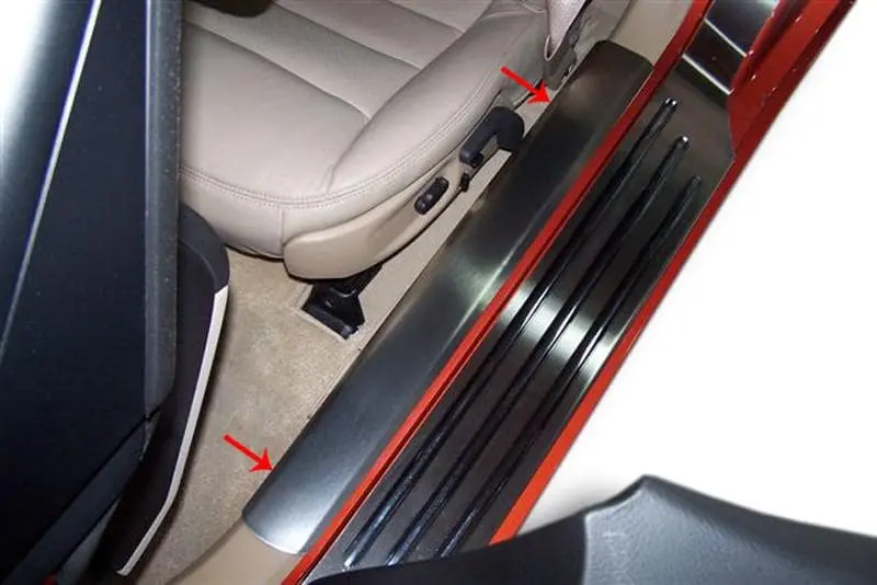 2005-2013 C6 Corvette - Inner Door Sills 2Pc | Brushed Stainless Steel 2