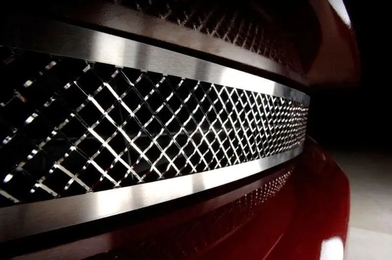 2005-2013 C6 Corvette - Laser Mesh Front Grille | Polished Stainless Steel 2