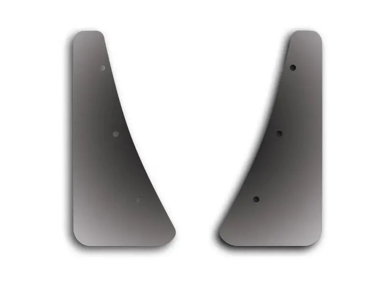 2005-2013 C6 Corvette - Mud Guards Z06 Styled Fronts 2Pc | Polished Stainless Steel 1