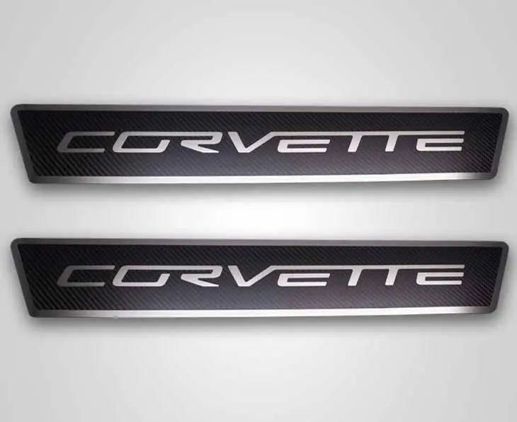 2005-2013 C6 Corvette - Outer Door Sills Corvette Style Carbon Fiber | Polished Or Brushed Trim 1