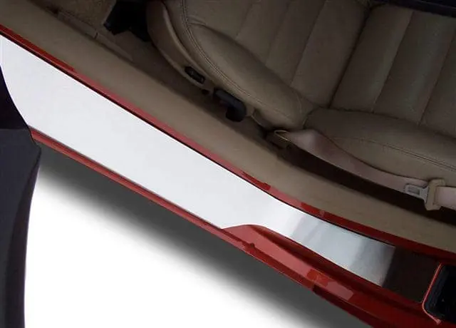 2005-2013 C6 Corvette - Outer Door Sills Plain No Ribs 2Pc | Brushed Stainless Steel 1