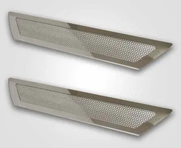 2005-2013 C6 Corvette - Perforated Style Outer Door Sills 2Pc | Stainless Steel 1