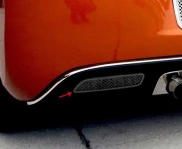2005-2013 C6 Corvette - Reverse Light Covers | Blakk Stealth Stainless Laser Mesh 1