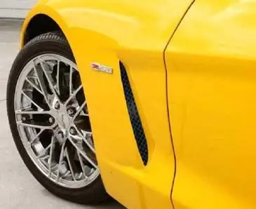 2005-2013 C6 Corvette - Side Vent Grilles 2Pc| Blakk Stealth Stainless Laser Mesh 1