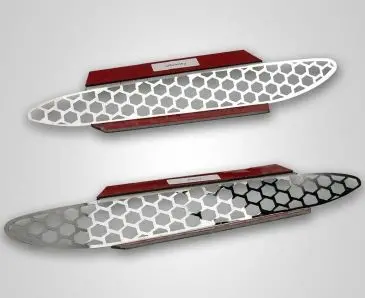 2005-2013 C6 Corvette - Side Vent Grilles Matrix Series 2Pc | Polished Stainless Steel 1