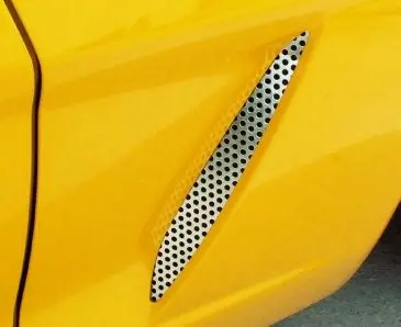 2005-2013 C6 Corvette - Side Vent Grilles Perforated 2Pc | Polished Stainless Steel 1