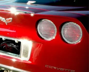 2005-2013 C6 Corvette - Taillight Covers Billet Style 4Pc | Polished Stainless Steel 1