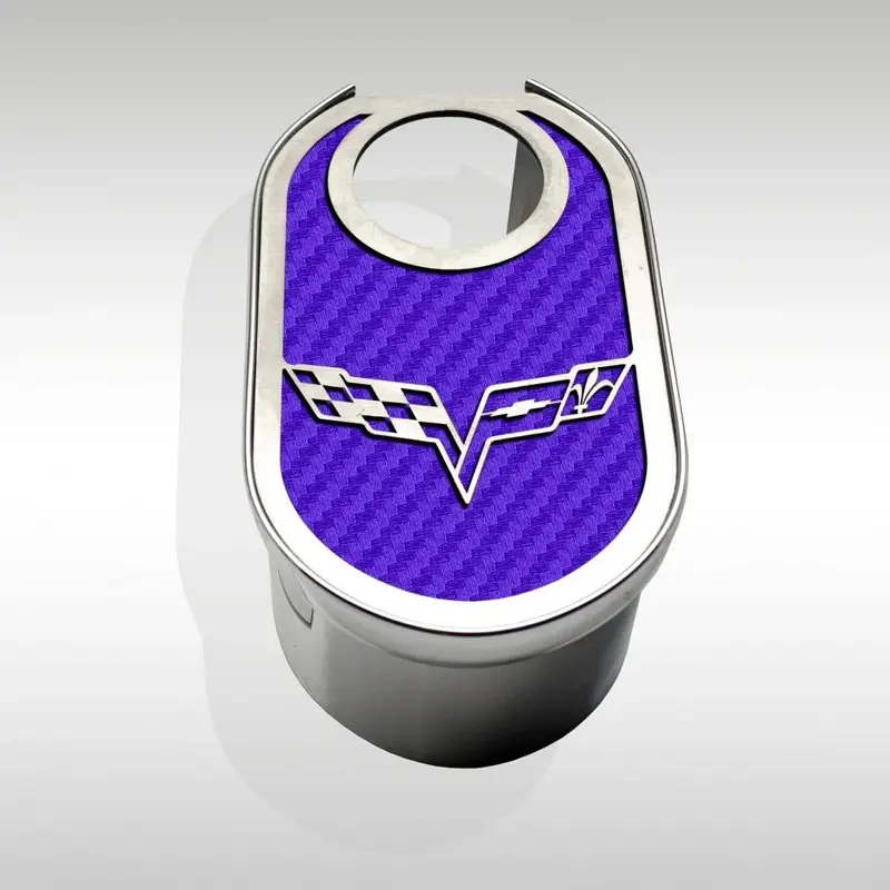 2005-2013 C6/Z06/Gs Corvette - Master Cylinder Cover W/Crossed Flags & Cap Cover | Stainless, Choose Color 6