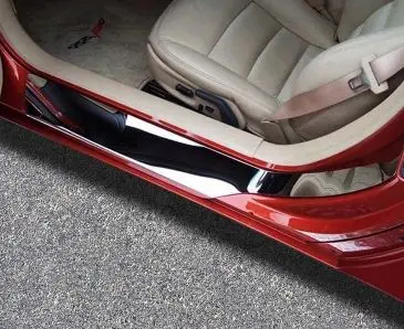 2005-2013 C6/Z06/Zr1/Gs Corvette - Outer Door Sills Plain 2Pc | Polished Stainless Steel 1